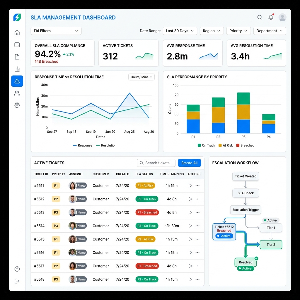 SLA Management Dashboard